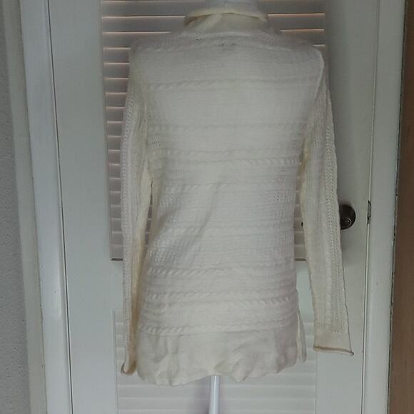 Sonoma Life + Style Cream Cardigan Open Front Sweater S Boho Cottagecore Winter - Picture 5 of 11